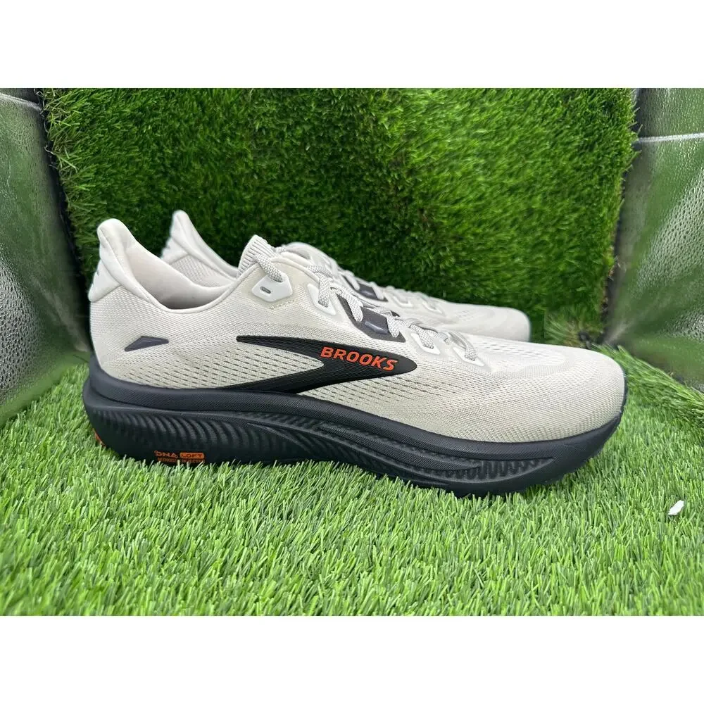 Brooks Ghost 18 1104931D292 Athletic Sneaker Men's 12.5D Beige Knit Gym Jogging